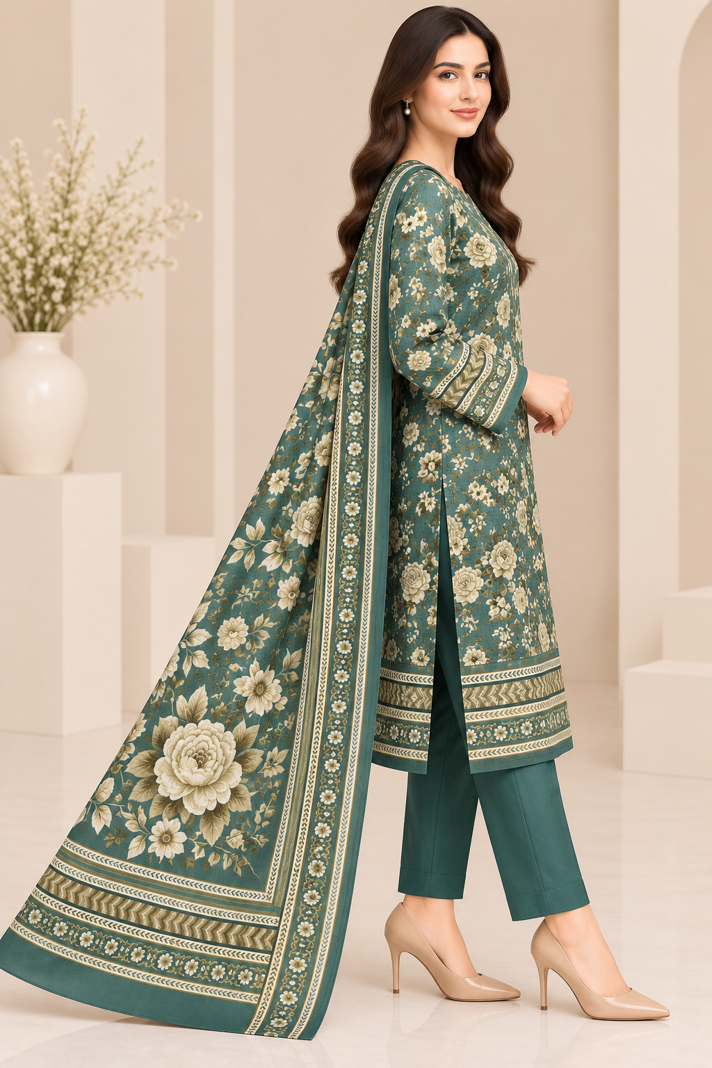 Premium Digital Khaddar 3-Piece