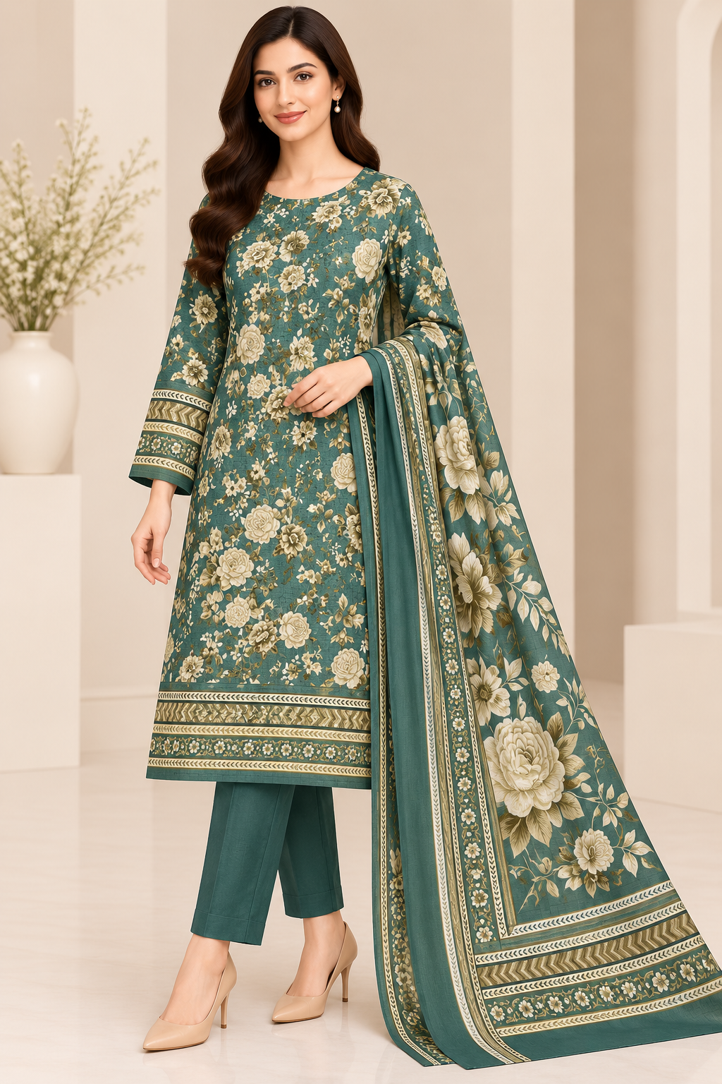 Premium Digital Khaddar 3-Piece