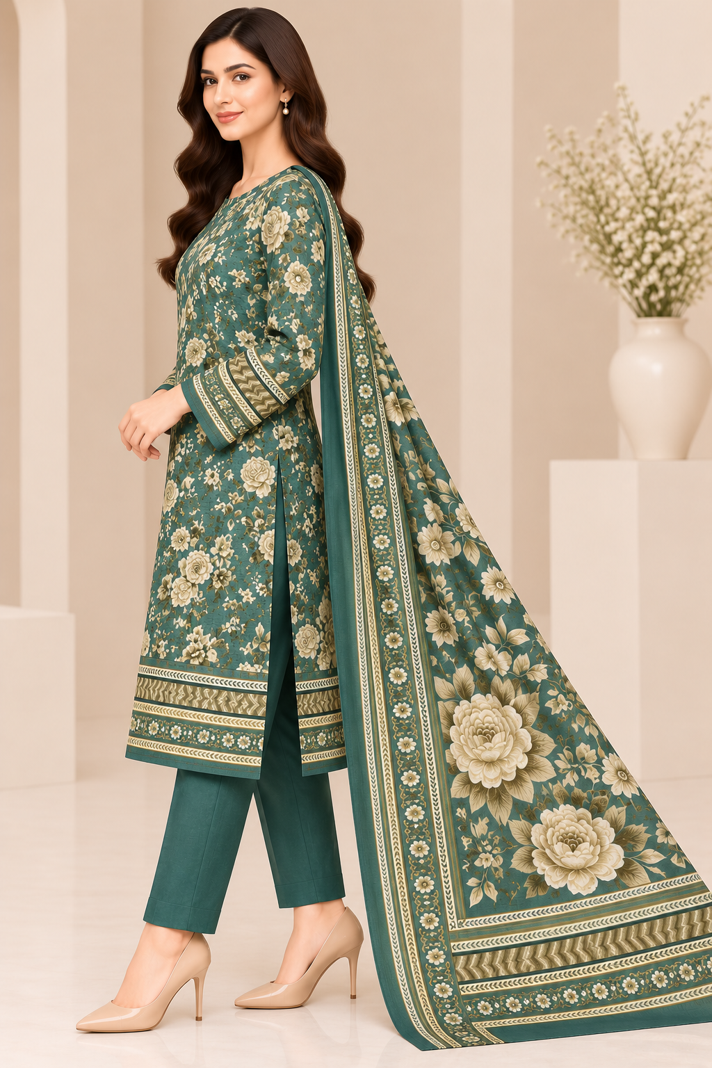 Premium Digital Khaddar 3-Piece